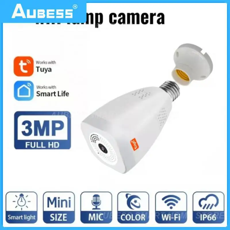 

Panoramic Lamp Cam Night Vision Home Security Surveillance Camera Two-way Voice Intercom Motion Detection Movement Tracking