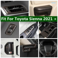 head lights lamp switch button frame air condition ac outlet cover trim wood grain interior parts for toyota sienna 2021 2022