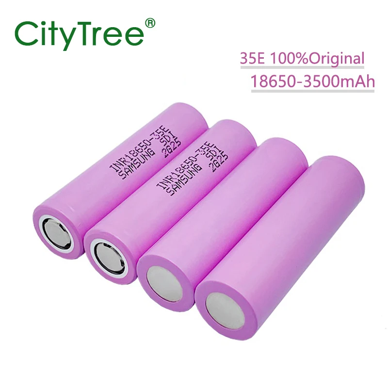 18650 Battery 100% Genuine INR18650-35E 3500mAh 3.7V 20A Rechargeable 18650 Lithium Ion Battery for Toys Power Tools Flashlight