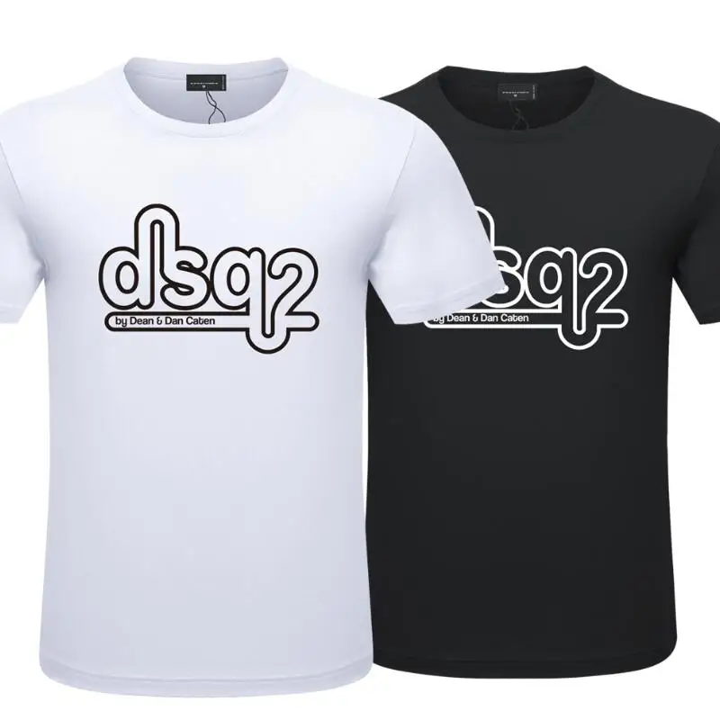

DSQ2 Men's Cotton Summer Trendy Casual Short Sleeve Top Letter Printing Round Neck T-Shirt IC-DT803