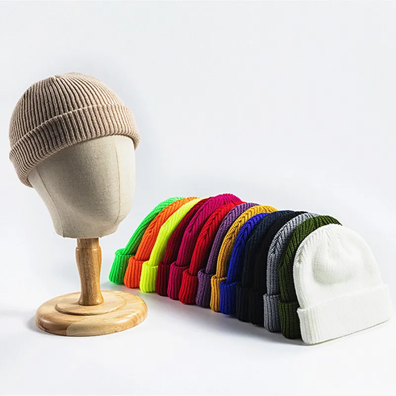 

New Children's Knitted Hat For Boy and Girls Autumn Winter Melon Skin Cap Students Kid Fashion Keep Warm Beanies Hats for Baby