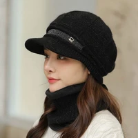 womens winter warm fashion versatile knitted wool women caps mothers hat