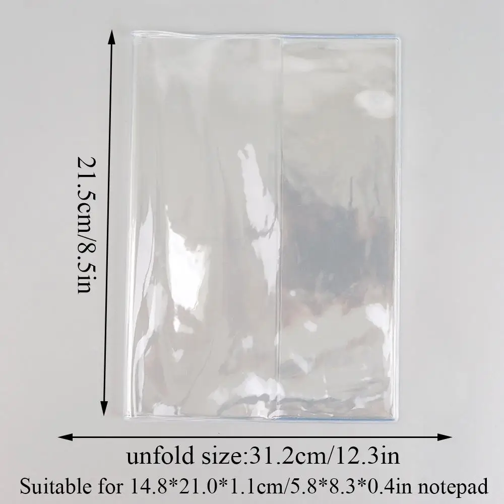 

Прозрачный чехол-книжка из ПВХ для блокнота