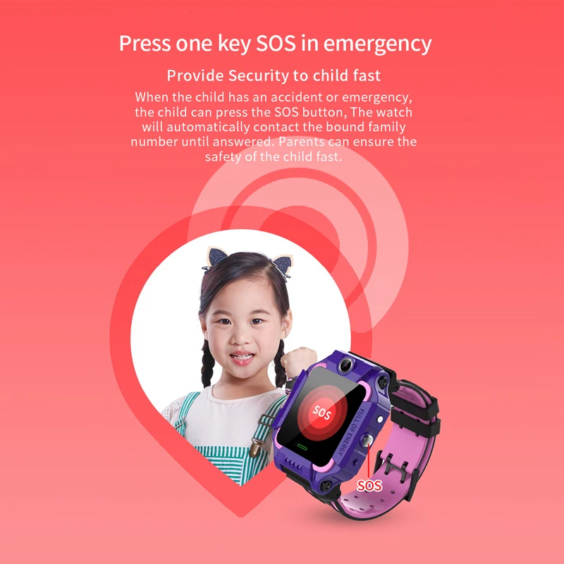 Kids Smart Watch Sim Card SOS Call Phone Smartwatch For Children Photo Waterproof Camera Location Tracker Gift For Boys and Girl images - 6