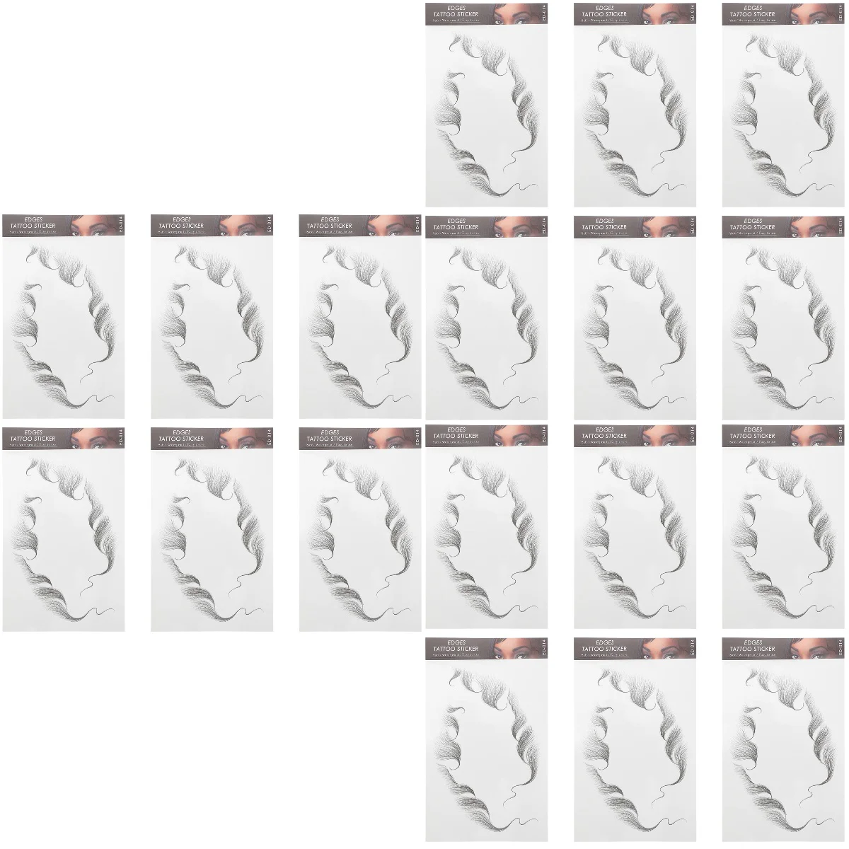 

18 Pcs Adhesive Hairline Stickers Fake Hair Stickers Safe Girl Head Stickers