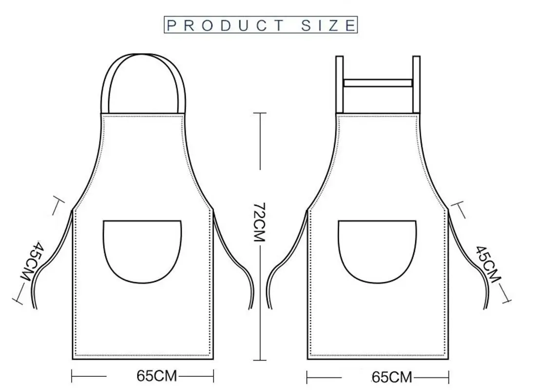 Водонепроницаемые и маслостойкие мужчины женщины могут протирать руки фартуки
