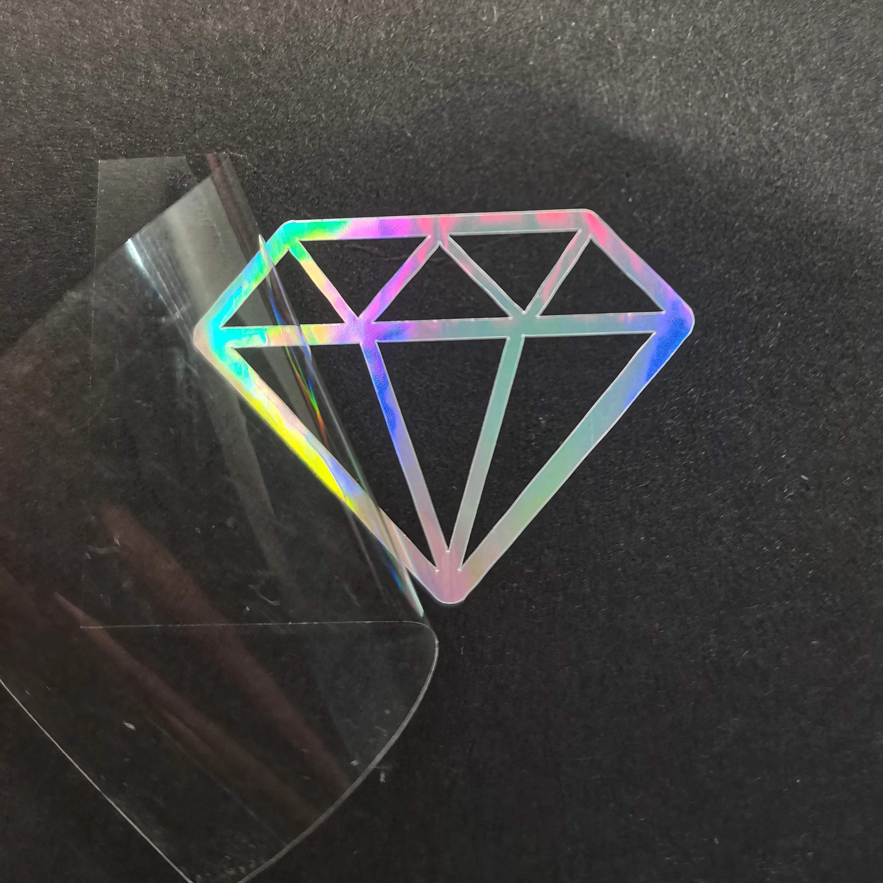 personalized custom holographic transfer 3D sticker self-adhesive transparent label waterproof glitter logo colorful shiny decal