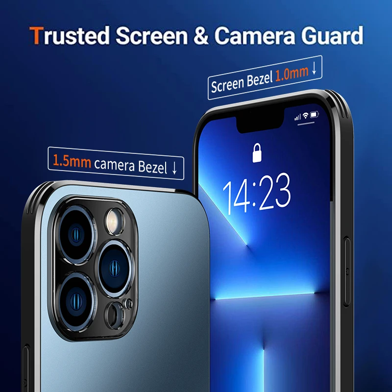For iPhone 14 Pro Max Phone case Metal Invisible Bracket Stand Back Cover For iPhone 13 12Pro Max 14 Plus Magsafe Magnetic Cover