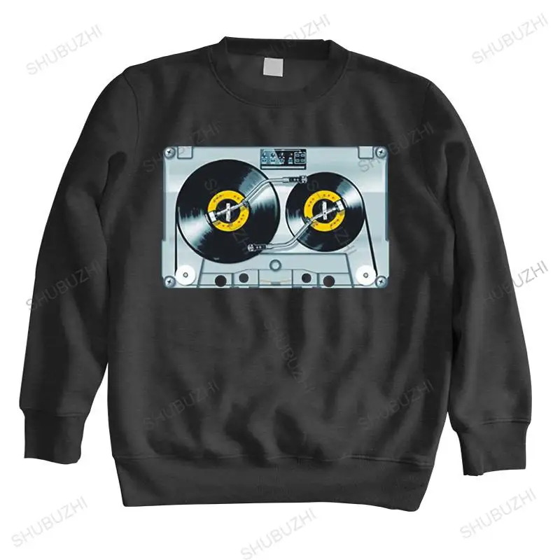 

Men streetwear sweatshirt Old School Dj Tape Vinyl Retro Cassette 80'S 90'S Music brand spring hoodie for boys drop shipping