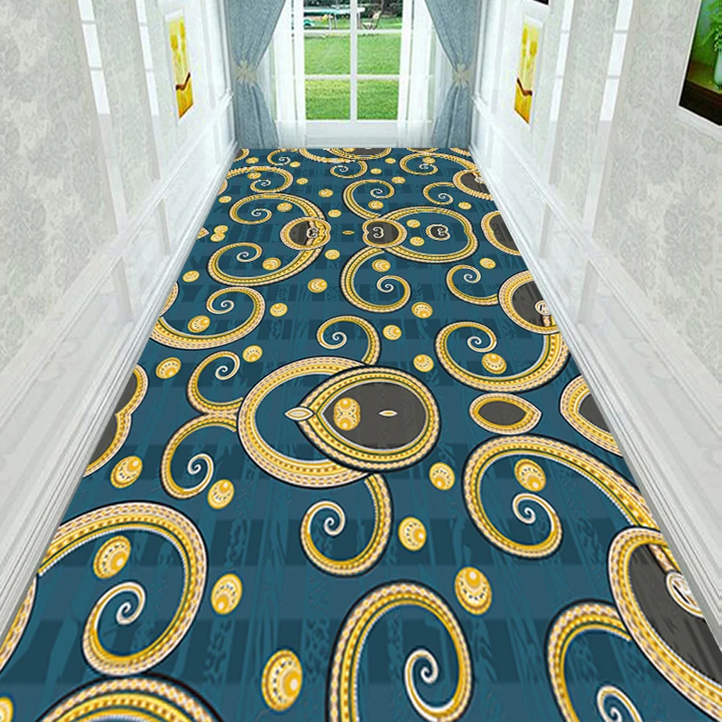 

Роскошные стильные длинные коврики для коридора, украшение для дома, входа, крыльца, напольные коврики, Индивидуальный размер, коврик для вестибюля отеля