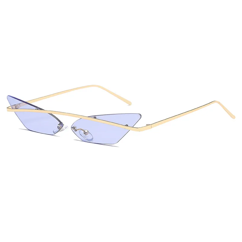 Fashion Triangle Sunglasses Women Men Hippie Cool Sun Glasses Rimless Cat Eye Mirror Gradient Lenses Eyewear | Автомобили и