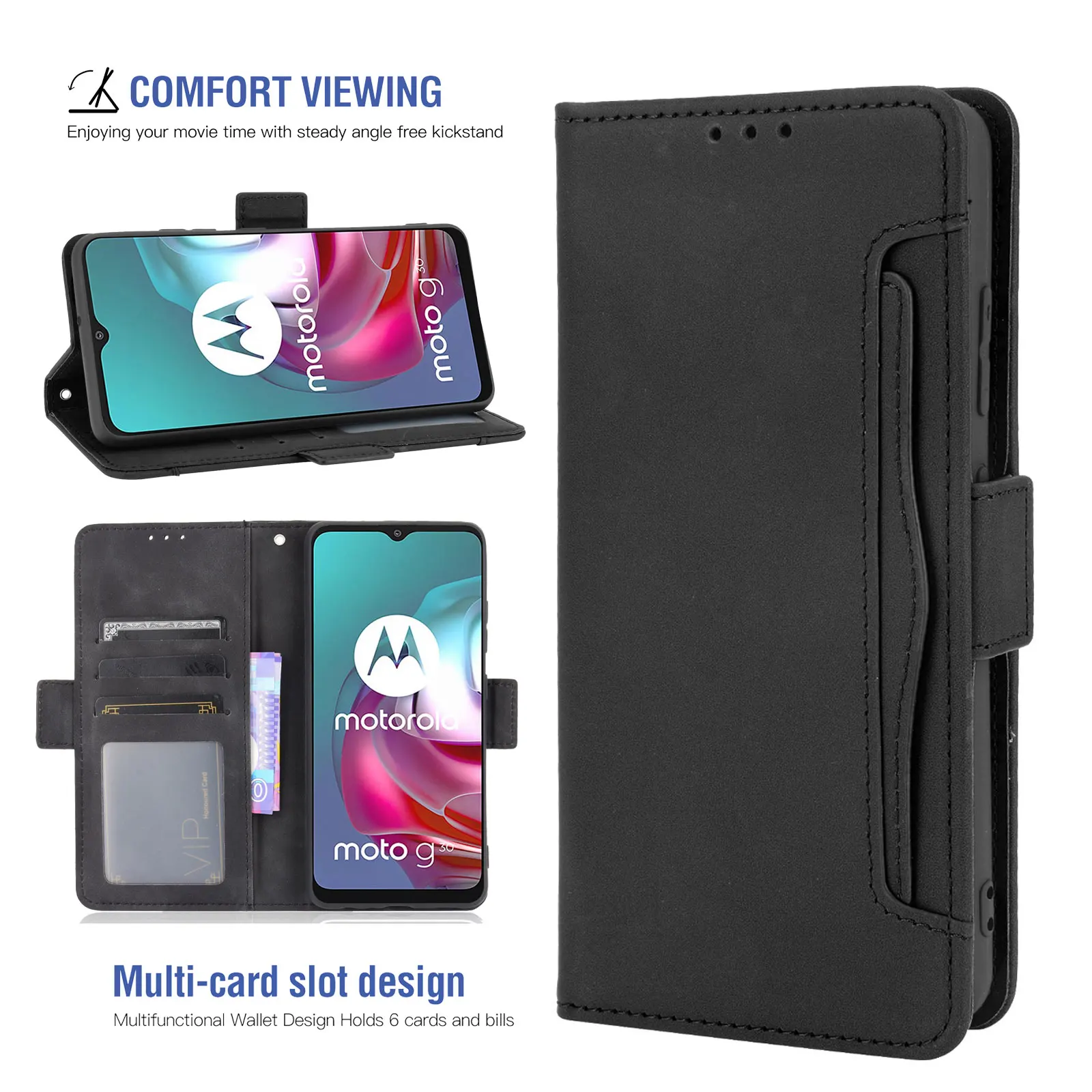 

Flip Cover Leather Wallet Phone Case For Motorola MOTO G60 G60S G50 4G 5G G30 G20 G10 G9 G8 G7 G6 G5 G5S Play E7 Plus Power Lite