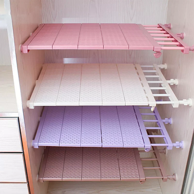 

Adjustable Closet Organizer Shelf Bathroom Kitchen Storage Rack DIY Wardrobe Space-Saving Rack Shoe Rack