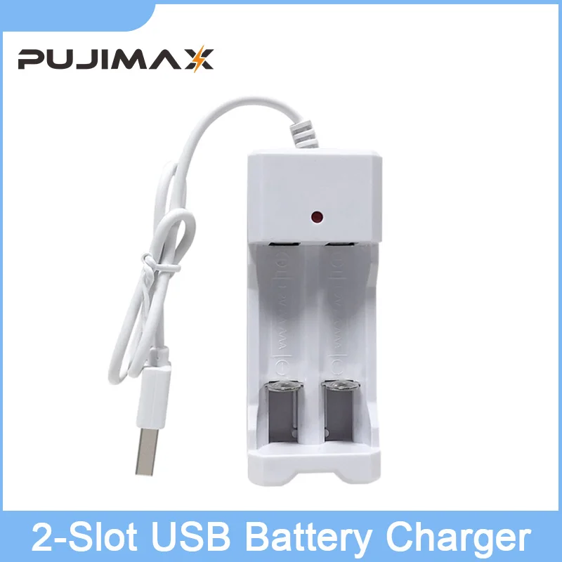 Новинка, зарядное устройство PUJIMAX с 2 USB-разъемами, AA/AAA, для аккумуляторов 1,2 в, Ni-MH, Ni-Cd, умный портативный инструмент для быстрой зарядки