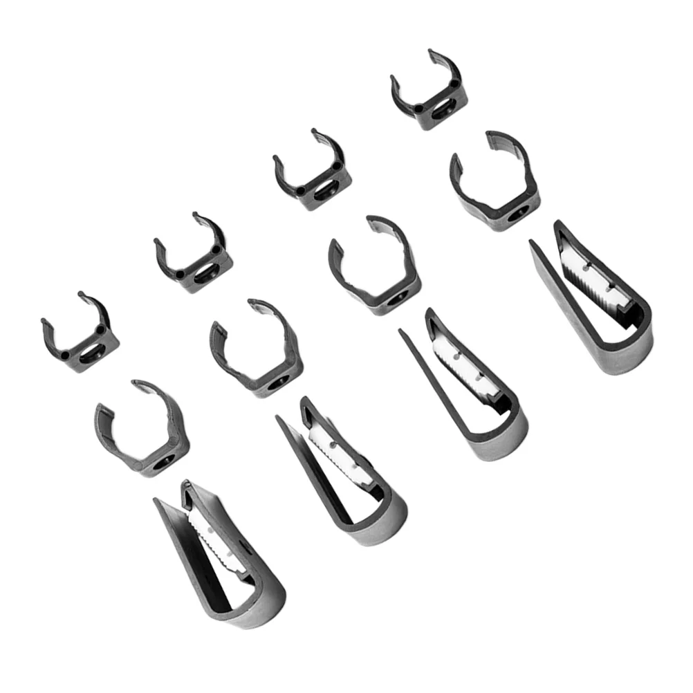 

4 Sets of Professional Aquarium Lamp Tube Clips Lamp Fixing Buckle Clamps (Black)