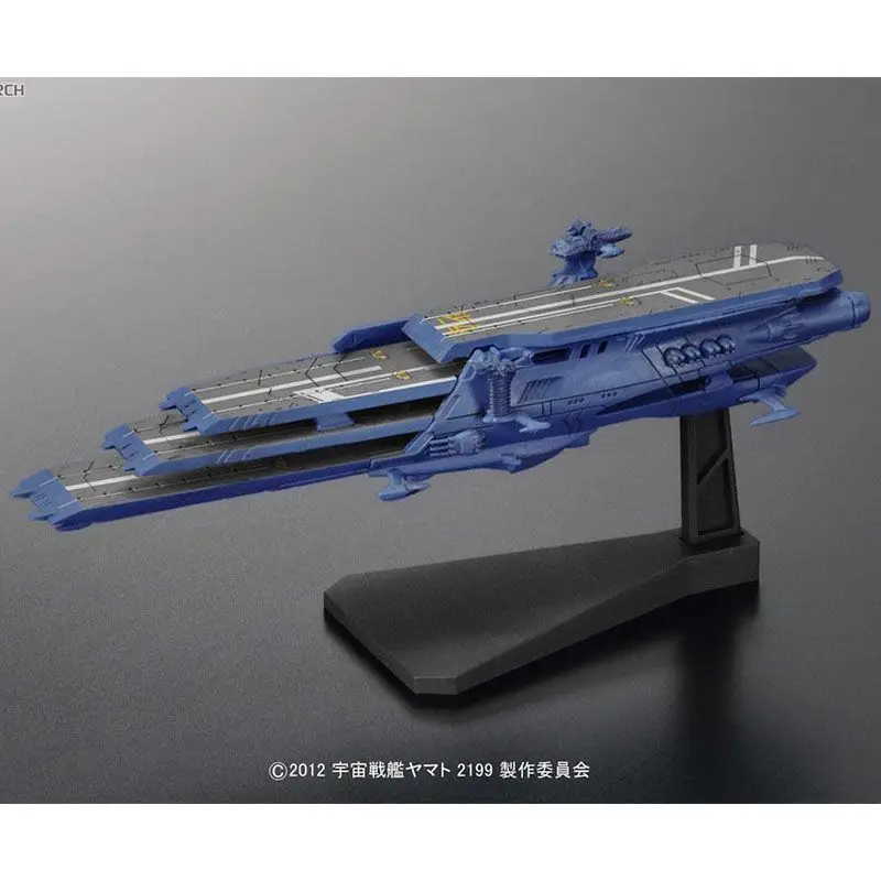 Фото Оригинальный конструктор Bandai Space Battleship Yamato 2199: Коллекционная модель многоуровневого авианосца Shuderg, настольное украшение, игрушка №2