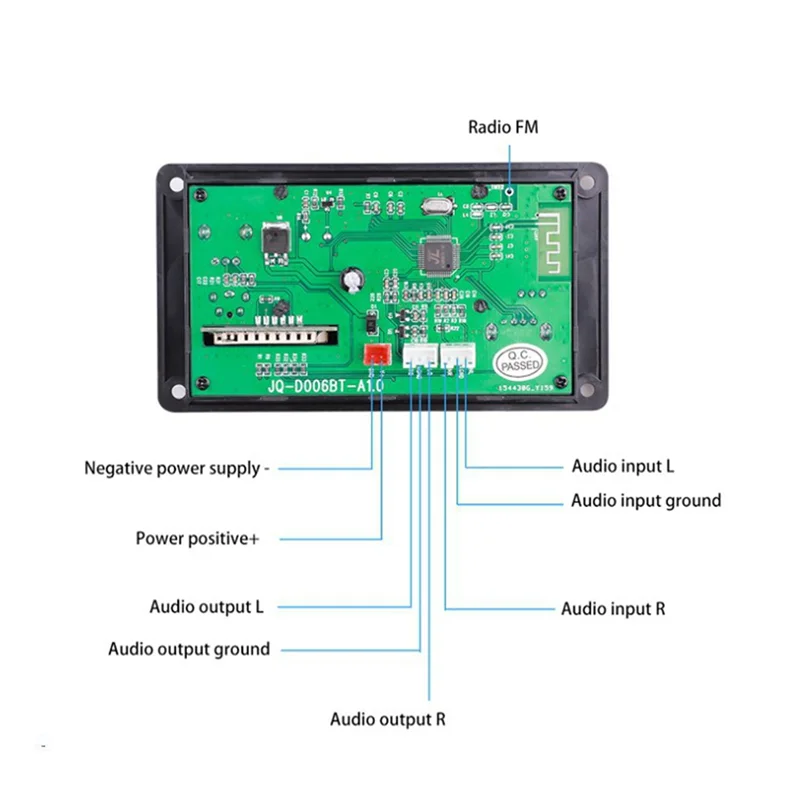 DC 12 В MP3 декодер плата усилитель автомобильный радиоприемник Mp3-плеер Bluetooth V5.0 USB SD