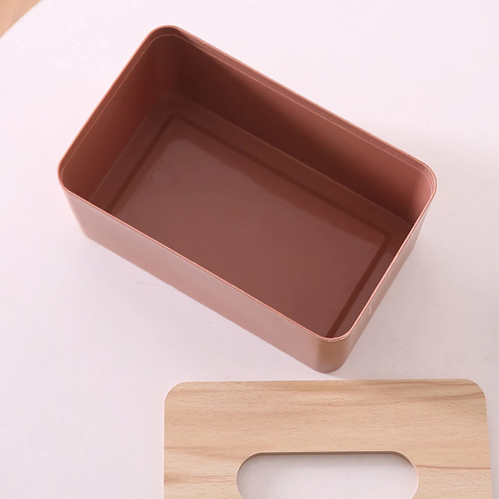 

Home Kitchen Wooden Plastic Tissue Box Solid Wood Napkin Holder Case Stylish Bamboo Cover Hotel Storage Box Home & Living