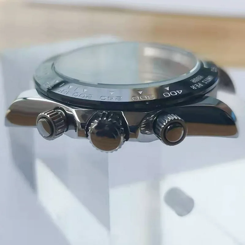 Альтернативное черное стальное кольцо Daytona 304 40 мм шестиручный кварцевый корпус