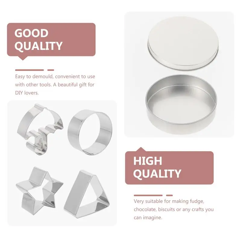 

1 Set DIY Cookie Molds Stainless Steel Cookie Biscuit DIY Molds Baking Molds (Silver)