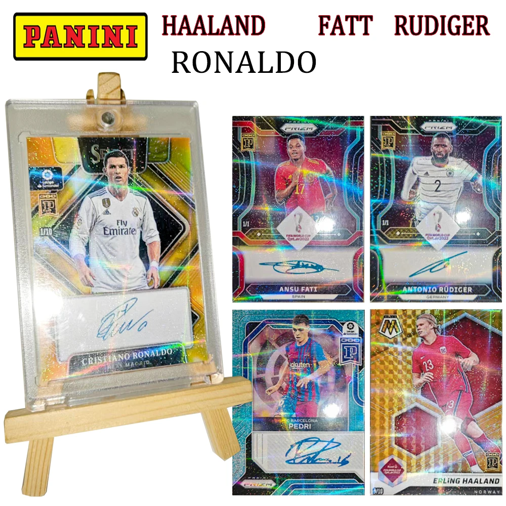 Panini Star Card DIY HAALAND FATT RUDIGER RONALDO Преломляющий крест Лазерная коллекционная карточка