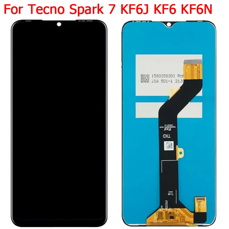 Оригинальный дисплей для Tecno Spark 7 KF6J сенсорный экран 6 5 дюйма KF6 KF6N ЖК-экран с