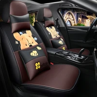 car seat cushion four seasons universal all inclusive seat cover cute pooh cartoon full car assessoires interior for women girls