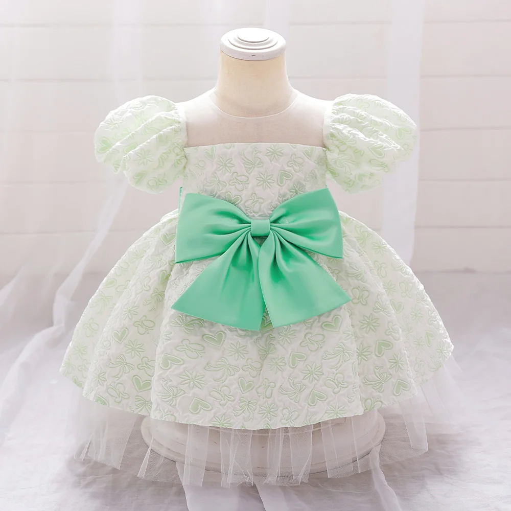 

Big Bow Baby Girls Dress Elegant Toddler Christening 1st Birthday Prom Gown Weddings Party Kids Princess Dress for Girl Vestidos