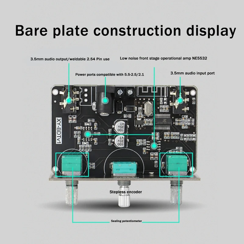 XY-BDT BT5.1 декодирующая плата 20 Гц-20 кГц двухканальная стереосистема с высоким и