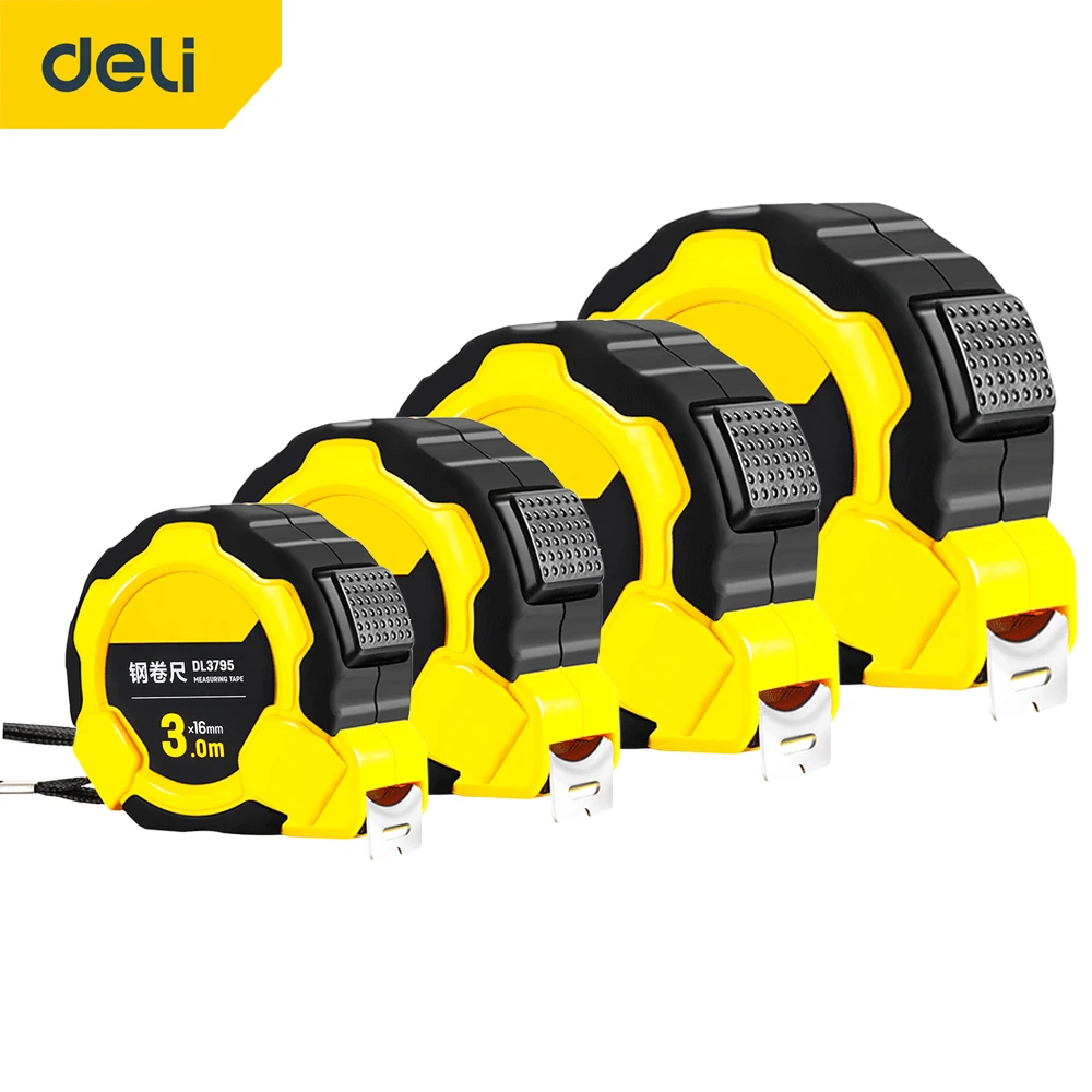 

DELI 5M System Auto Lock Measurement Tape 7.5M Tape Measure Retractable 3M Measuring Tape Centimeters Measuring Tool