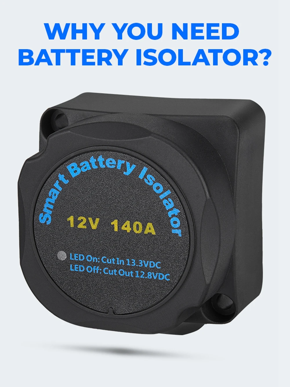 

Relay Battery Isolator 12V 140A ATV UTV Voltage Sensitive Relay for Polaris VSR Automatic Charing for Artic Cat Boats RV's