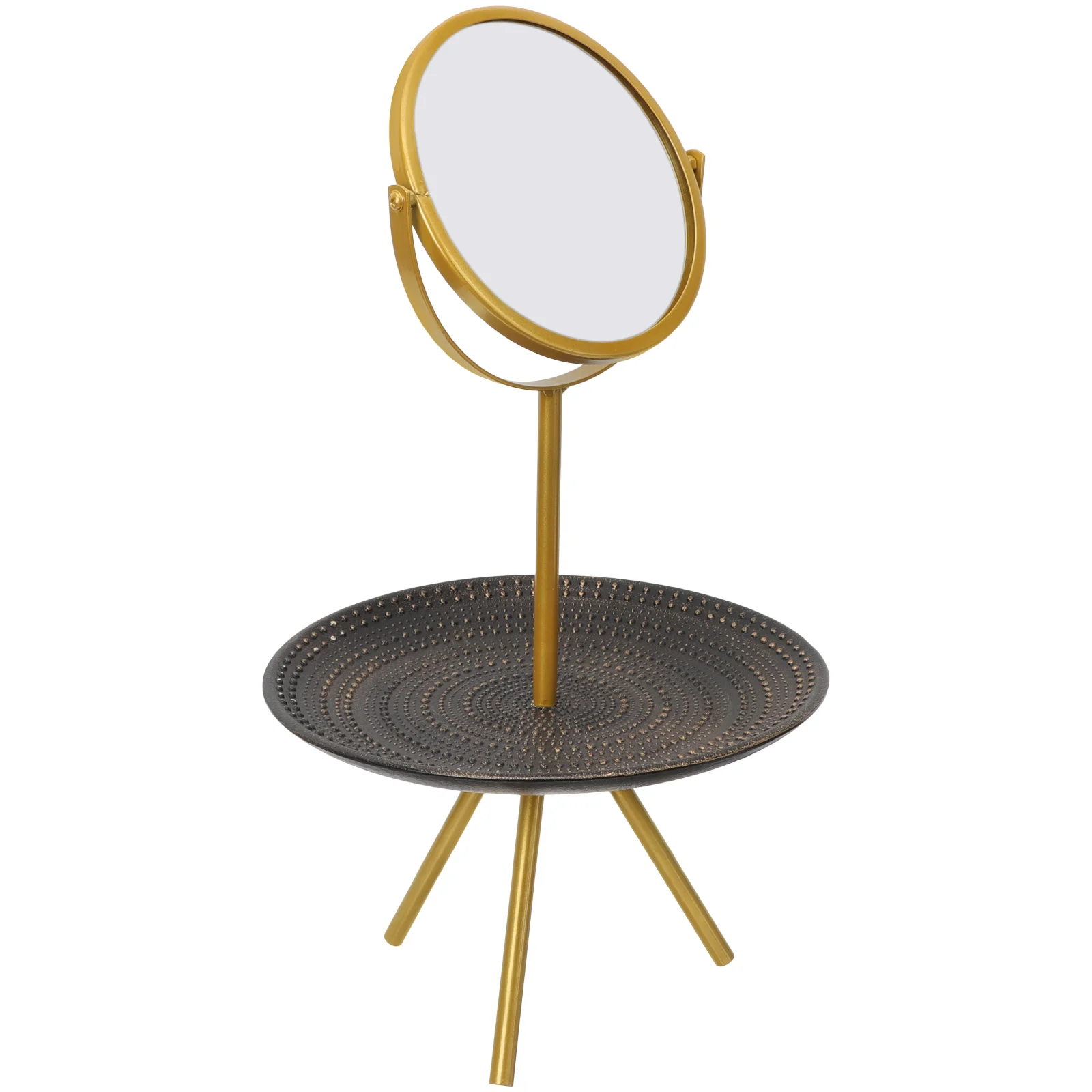 

Flip Vanity Mirror Desk Mirrors Bedroom Rotating Jewelry Tray Makeup Table Girls