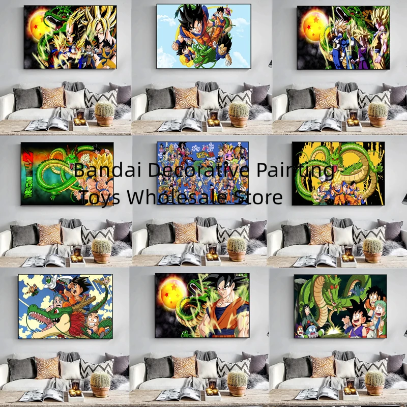 

Hot-blooded Anime Dragon Ball Z Super Saiya Vegeta IV Son Goku Canvas Painting Wall Art Prints Picture for Home Decor Art New