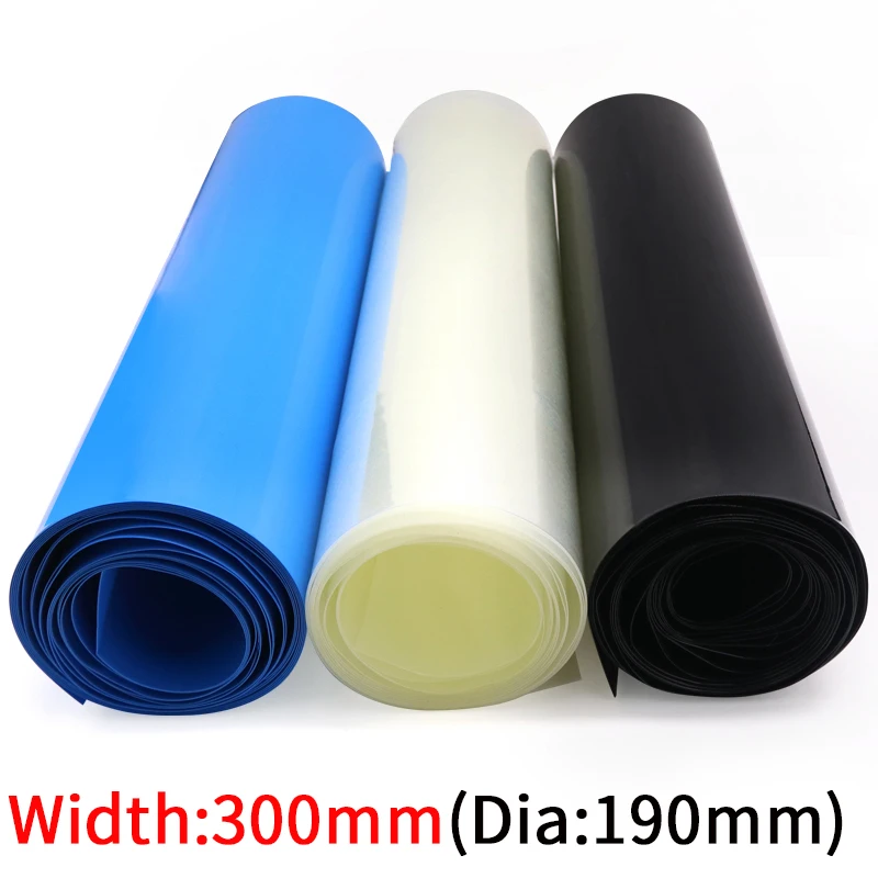 

Dia 190mm PVC Heat Shrink Tube Width 300mm Lithium Battery Insulated Film Wrap Protection Case Pack Wire Cable Sleeve