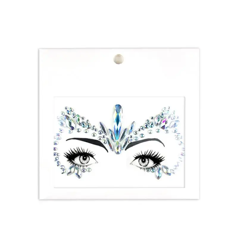 

DIY Masquerade Face Decoration Jewelry Environmental Friendly Acrylic Diamond Face Sticker Temporary Tattoo Sexy Body Art Shiny