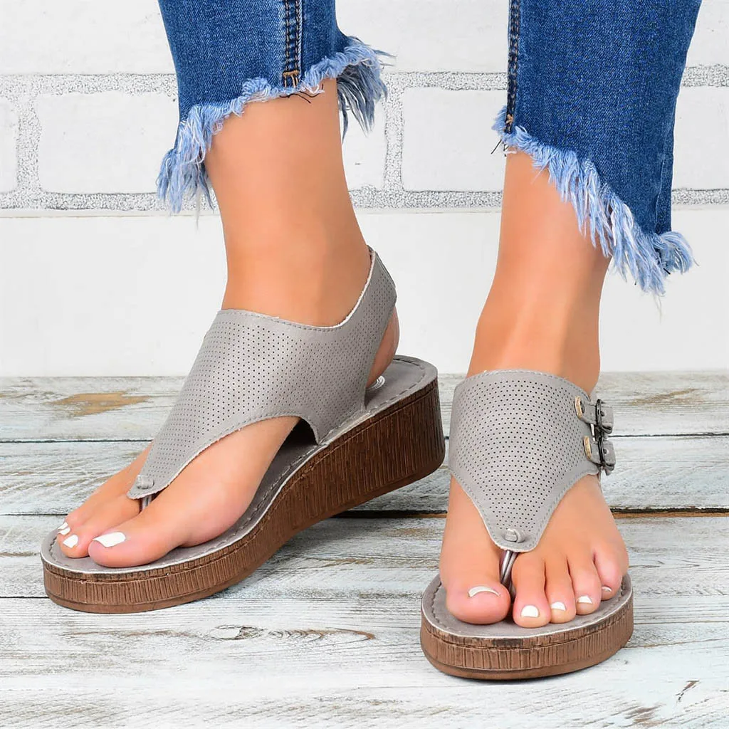 

Open Toe Female Flipflop Ladies Casual Wedges Women Shoes Sandals Summer Platform Sandalias Outdoor Flip Flops Mujer Footwear
