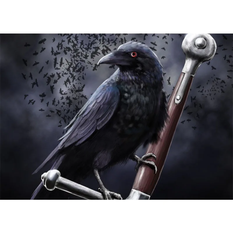 Animal Crow DIY Diamond Painting Full 5D Diamond Embroidery Mosaic Cross Stitch Crystal Diamond Decorative