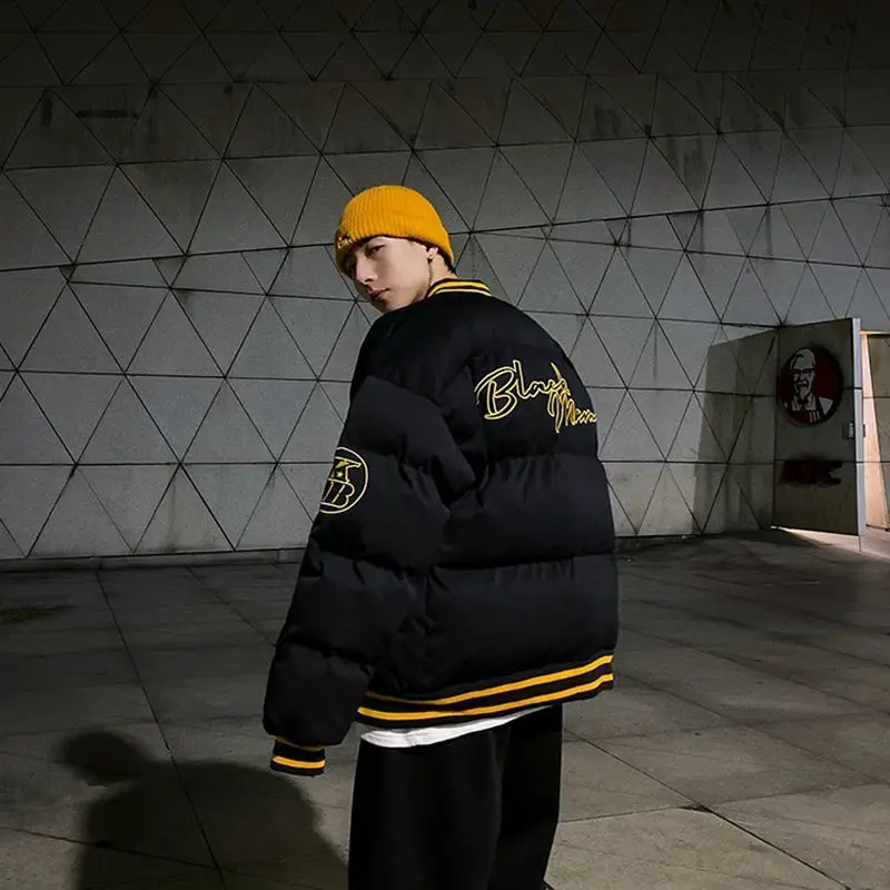 Winter men's and women's fashion loose baseball suit down cotton American thermal INS street cotton suit