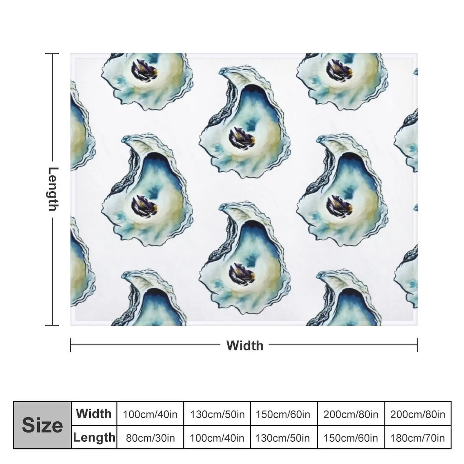 Акварельные пледы устрицы Южного искусства летнее покрывало зимние кровати