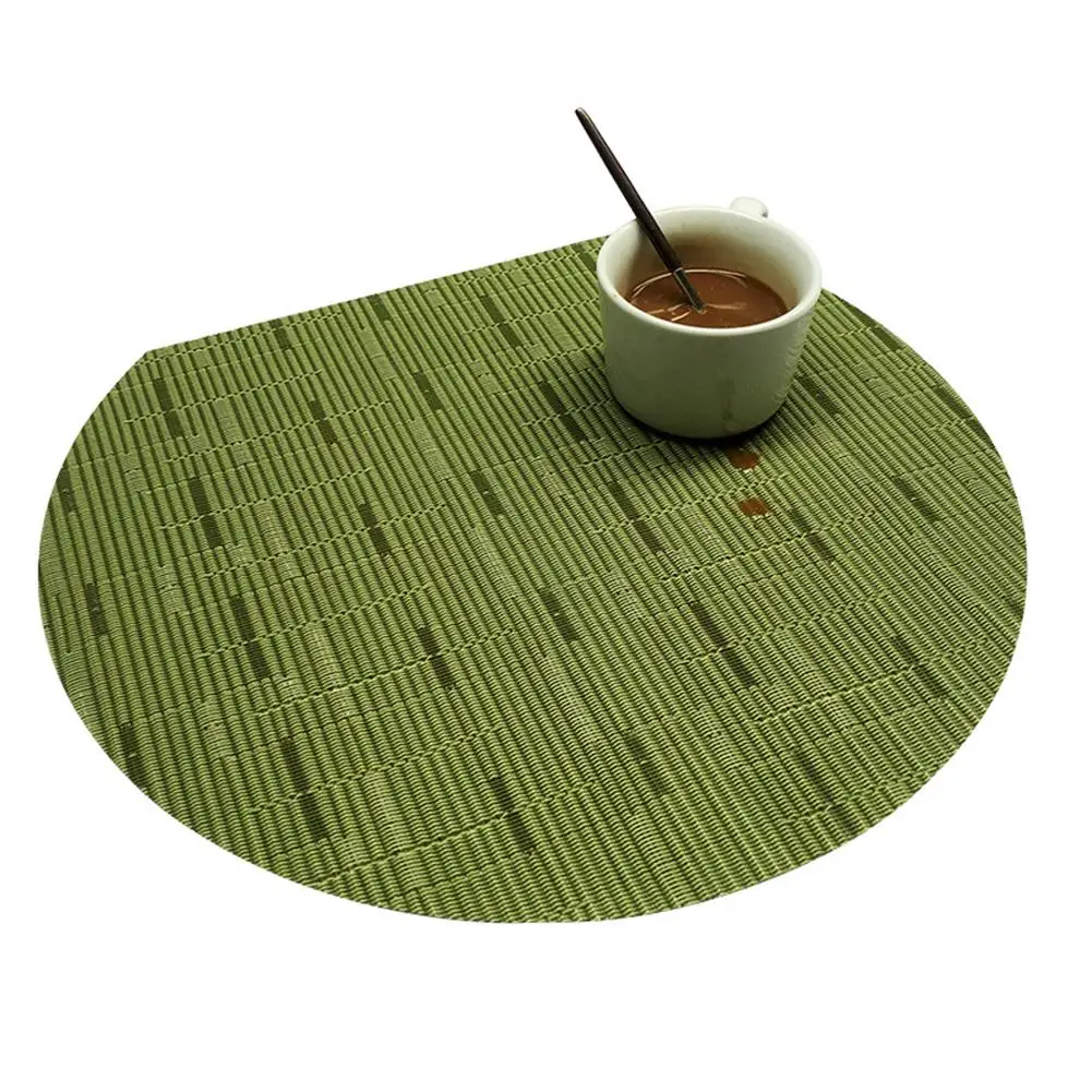 

6pcs Placemat Nordic Style Semi-circular Table Mat Heat-resistant Teslin Placemat coffee coaster Kitchen Accessories