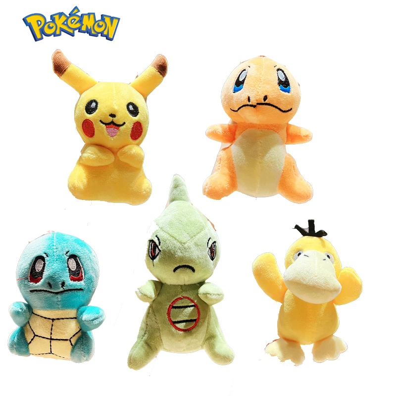 

Плюшевая игрушка в виде покемона Kawaii кукла, игрушки Psyduck Larvitar, Сквиртл, чармандер, аниме фигурка 12 см, мягкие плюшевые игрушки-подвески в сумк...