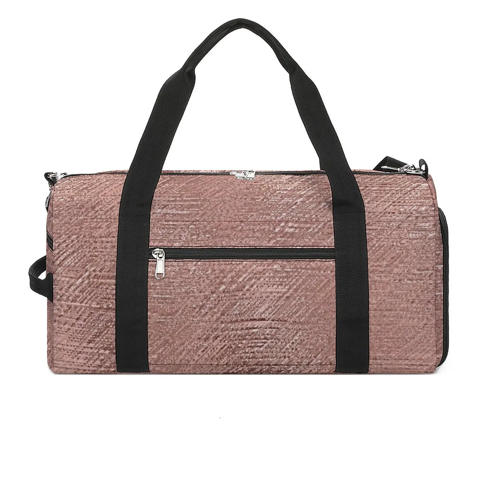 

Faux Metallic Sports Bags Rose Gold Textured Print Travel Training Gym Bag Large Retro Handbags Design Waterproof Fitness Bag