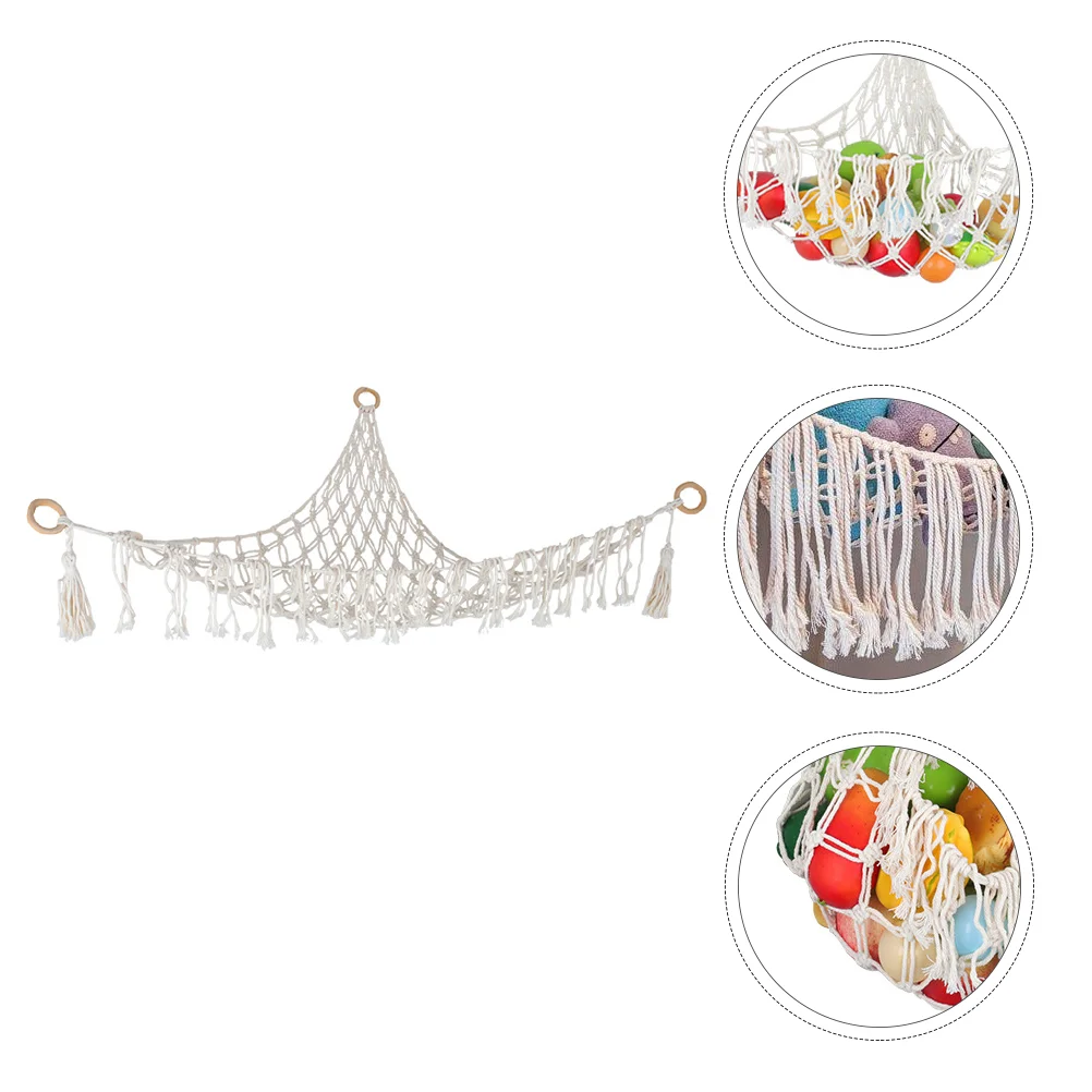 

Hammock Stuffed Toy Animal Net Storage Corner Hanginganimals Wall Holder Macrame Organizer Plush Mesh Basket Bedroom Home Hanger
