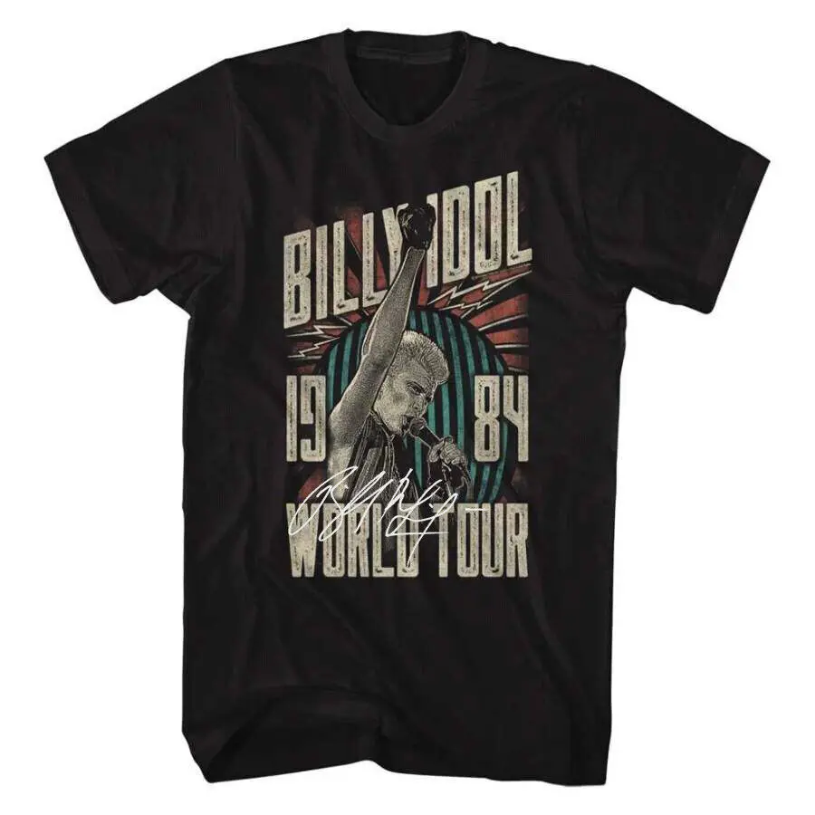 VTG World Tour 1984 футболка Билли идол классическая черная унисекс раньше BY349