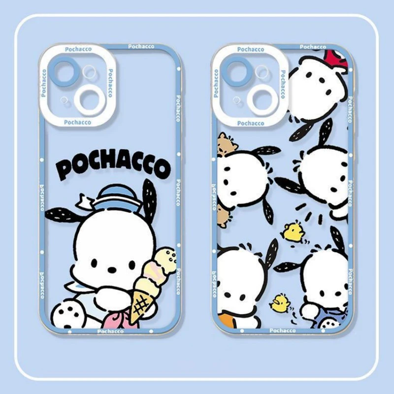 Фото Милый чехол для телефона Sanrio Pachacco Kuromi для Xiaomi Redmi 15C A5 14C 13 12 13C 10C 12C 10 9C A3 Note 11 10 10S, прозрачный корпус №4