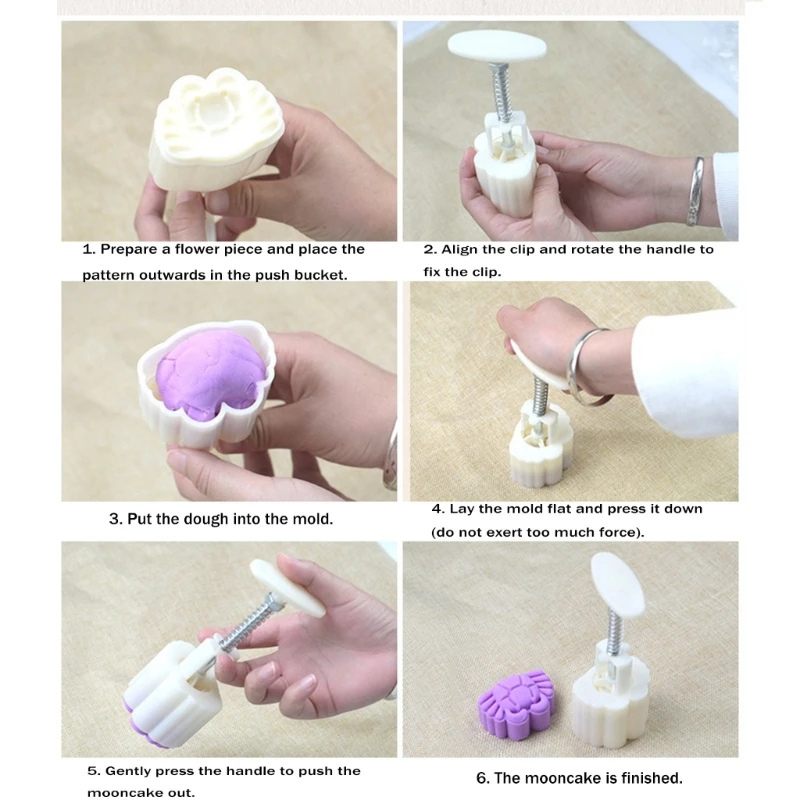 Штампы для печенья с традиционным узором формы лунного торта ручное давление