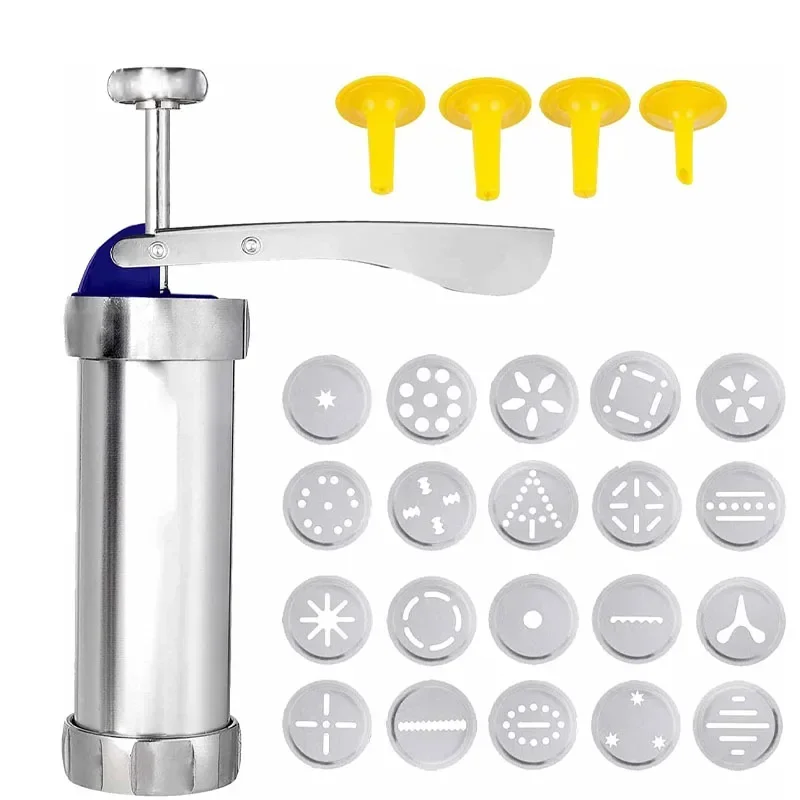 

Пистолет из нержавеющей стали для украшения тортов, Форсунка для печенья, шприц для выпечки, кухонный экструдер