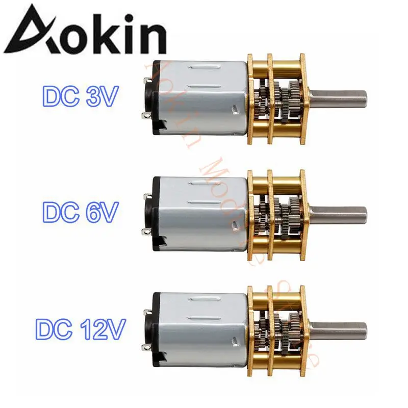 

New DC 3V/6V/12V N20 Mini Micro Metal Gear Motor with Gearwheel DC Motors 15/30/50/60/80/100/200/300/500/1000RPM