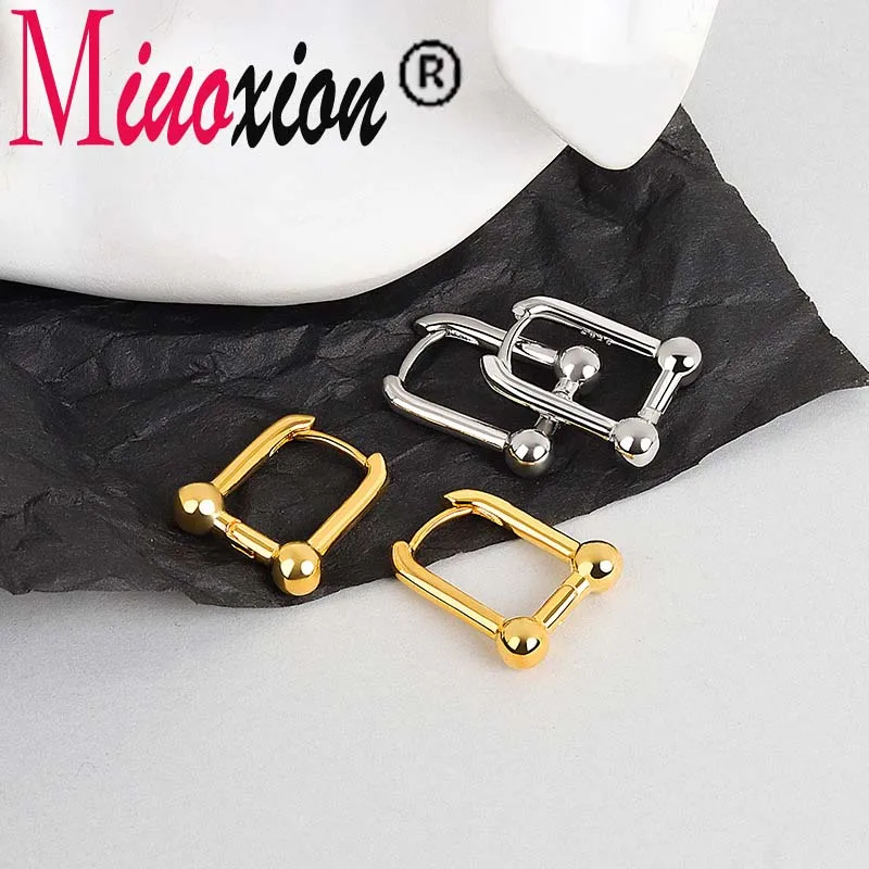 Miuoxion Ретро 925 штамп полые геометрические серьги Модные индивидуальные женские ювелирные изделия для женщин очаровательный подарок для студентов