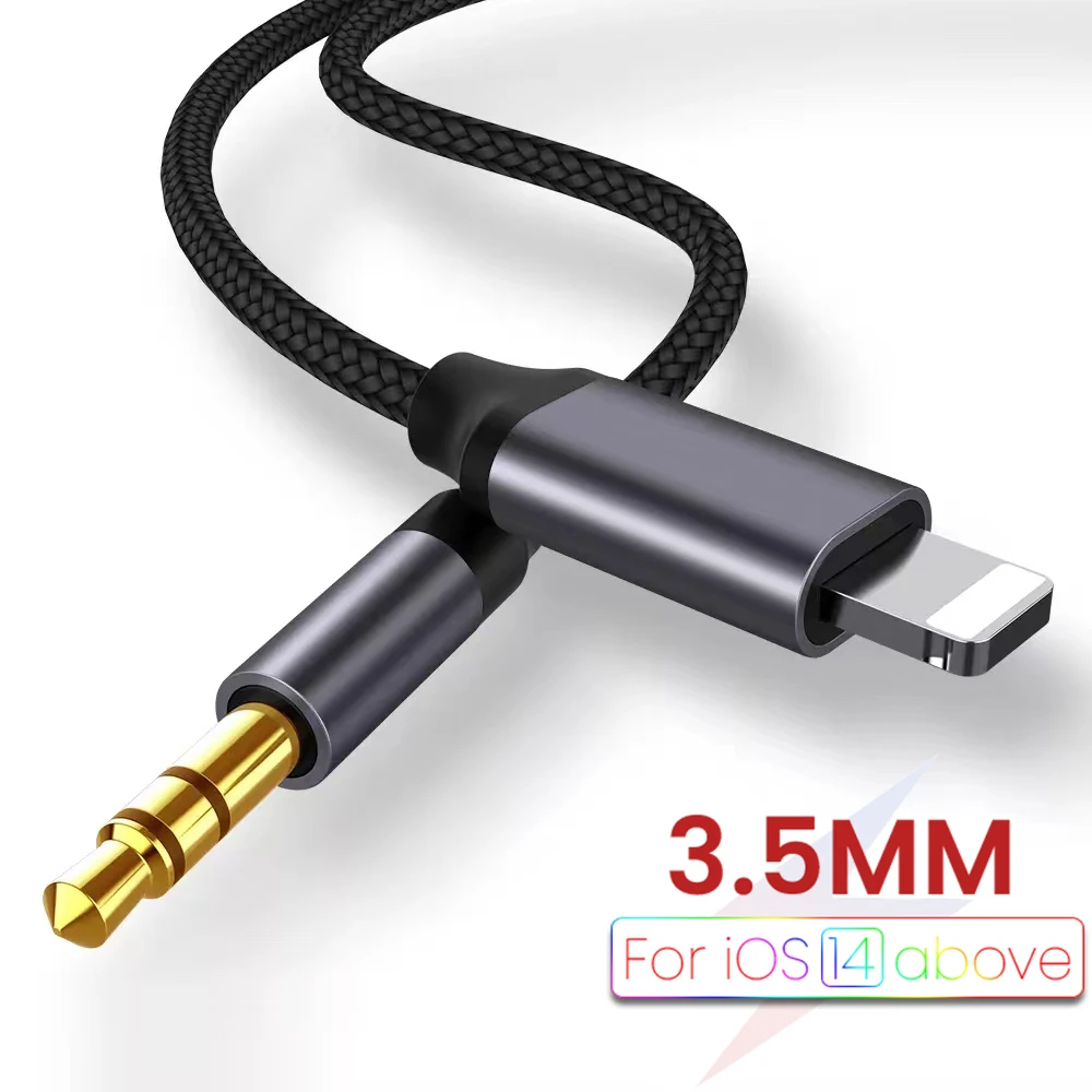 

Кабель AUX с 8 контактами на 3,5 мм, аудиошнур для динамика для iPhone 14, 13, 12, 11 Pro, XS, Max, X, XR, 8, 7, автомобильный провод для наушников, соединитель адапт...